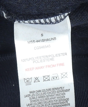 Brave Soul Mens Black Fleece Hooded Zip Jacket Size S Regular Fit