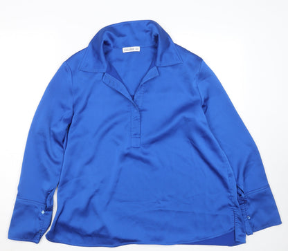 Womens UK Size 14 Gallery Blue Basic Blouse