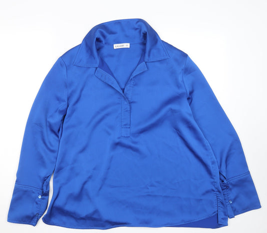 Womens UK Size 14 Gallery Blue Basic Blouse