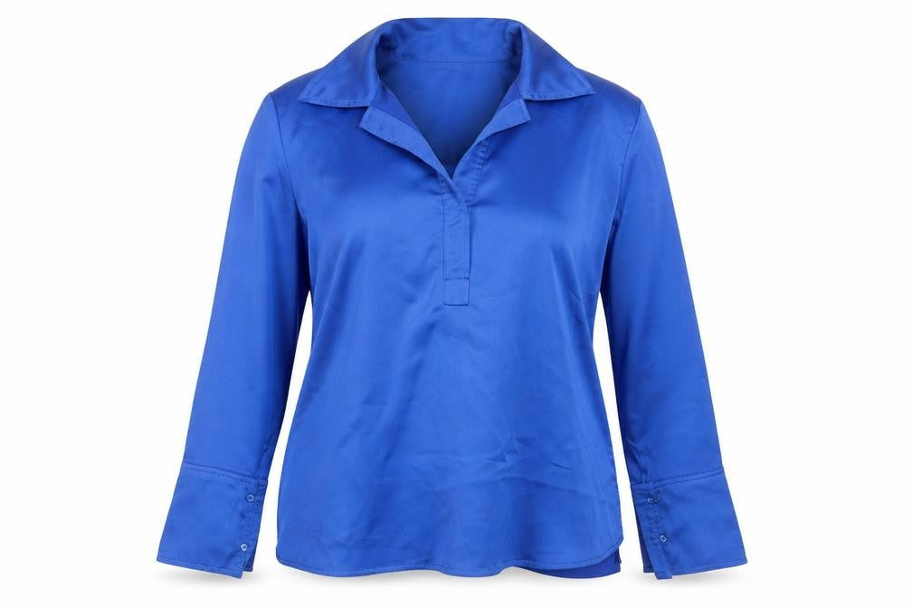 Womens UK Size 14 Gallery Blue Basic Blouse