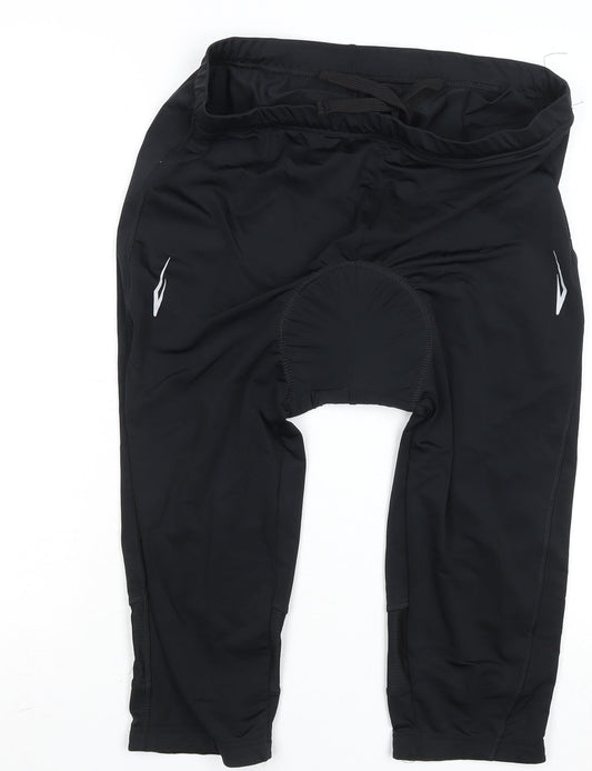 Mens UK Size L Crivit Athletic Fit Compression Black Leggings