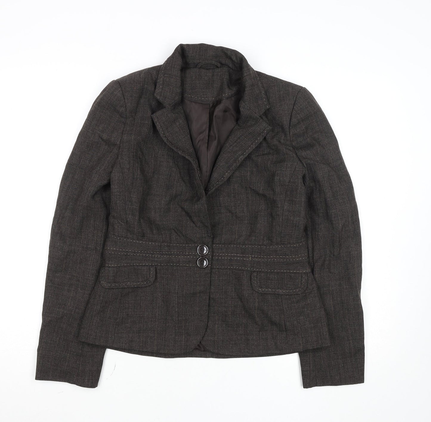 Womens UK Size 12 F&F Regular Brown Suit Jacket