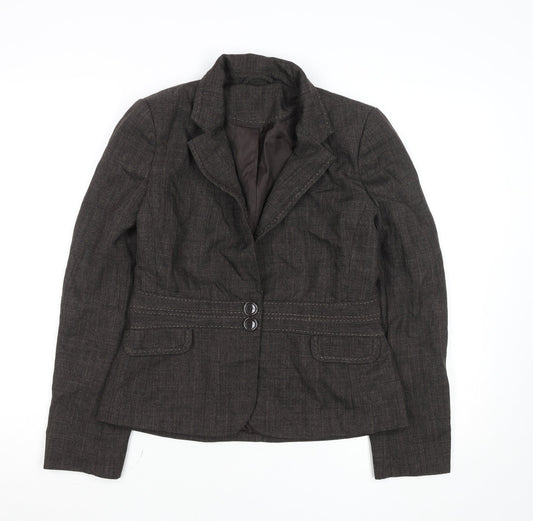 Womens UK Size 12 F&F Regular Brown Suit Jacket