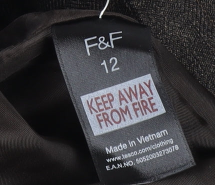 Womens UK Size 12 F&F Regular Brown Suit Jacket
