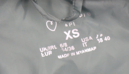 Primark Women's Green XS Hooded Long Puffer Coat Lightweight Casual