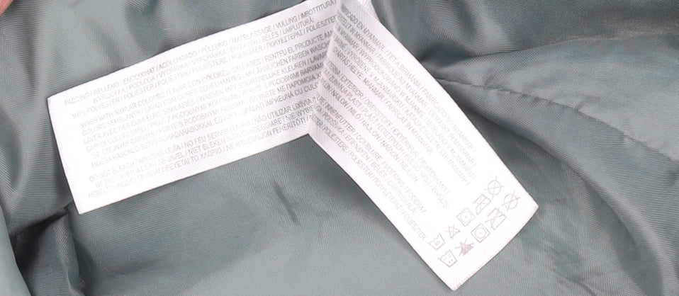 Primark Women's Green XS Hooded Long Puffer Coat Lightweight Casual