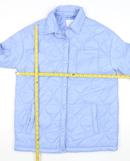 Primark Women’s Blue Quilted Mid-Length Jacket XS