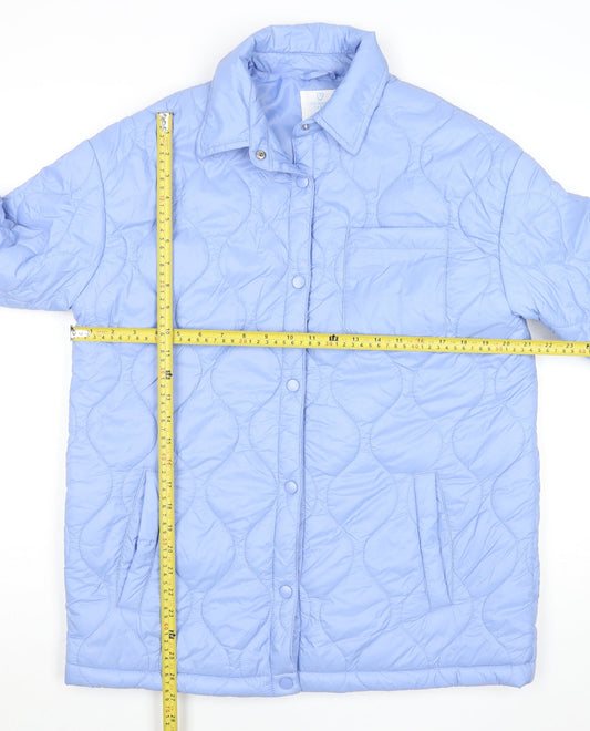 Primark Women’s Blue Quilted Mid-Length Jacket XS