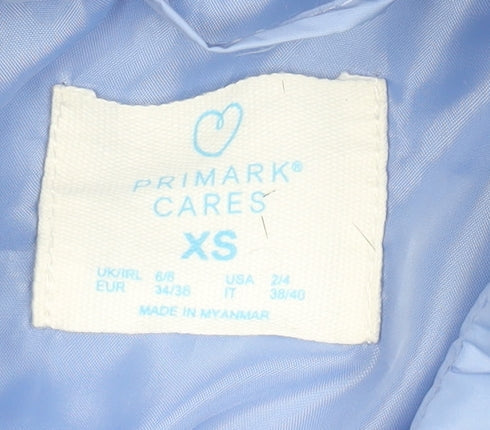 Primark Women’s Blue Quilted Mid-Length Jacket XS