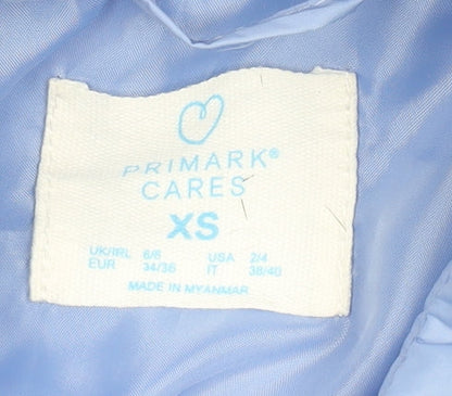 Primark Women’s Blue Quilted Mid-Length Jacket XS