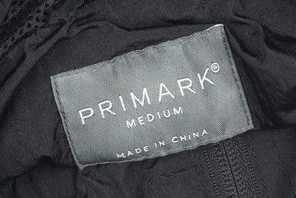 Primark Men’s Black Colourblock Hooded Windbreaker Jacket Size M