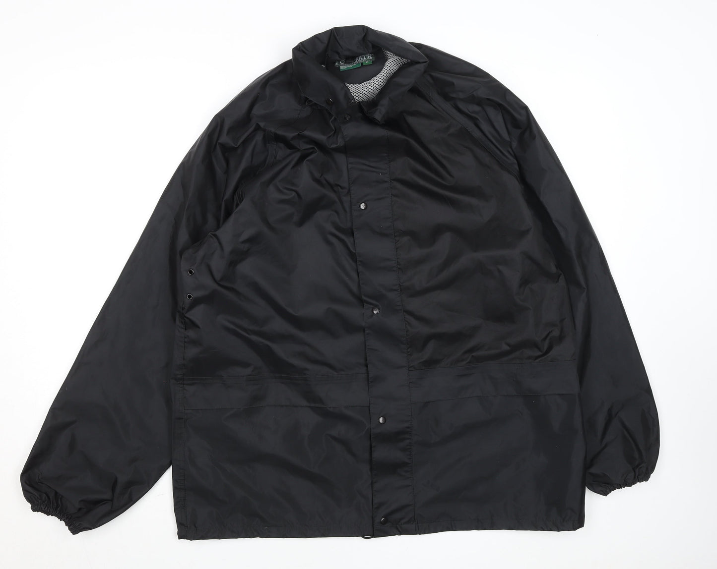 Mens UK Size M Footpath Black Windbreaker Coat