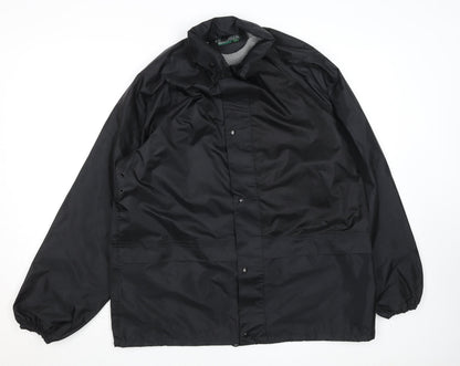 Mens UK Size M Footpath Black Windbreaker Coat