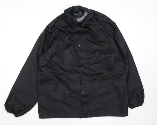 Mens UK Size M Footpath Black Windbreaker Coat