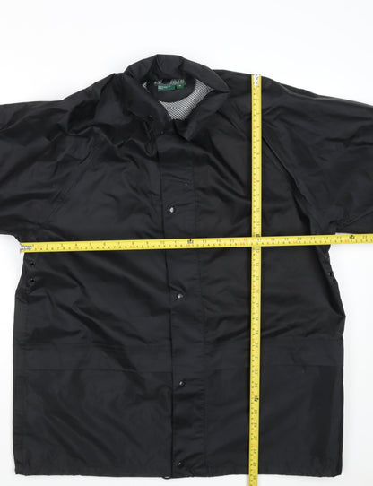 Mens UK Size M Footpath Black Windbreaker Coat