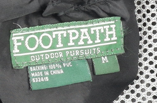 Mens UK Size M Footpath Black Windbreaker Coat