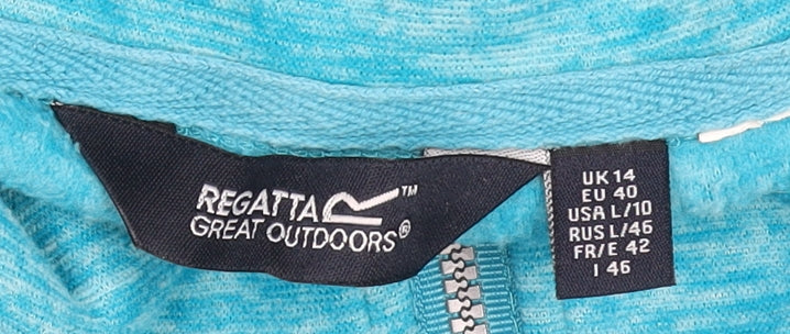 Regatta Women Blue Full Zip Track Jacket Size 14 Outdoor Fleece