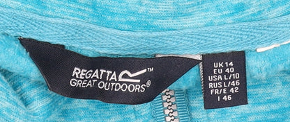 Regatta Women Blue Full Zip Track Jacket Size 14 Outdoor Fleece