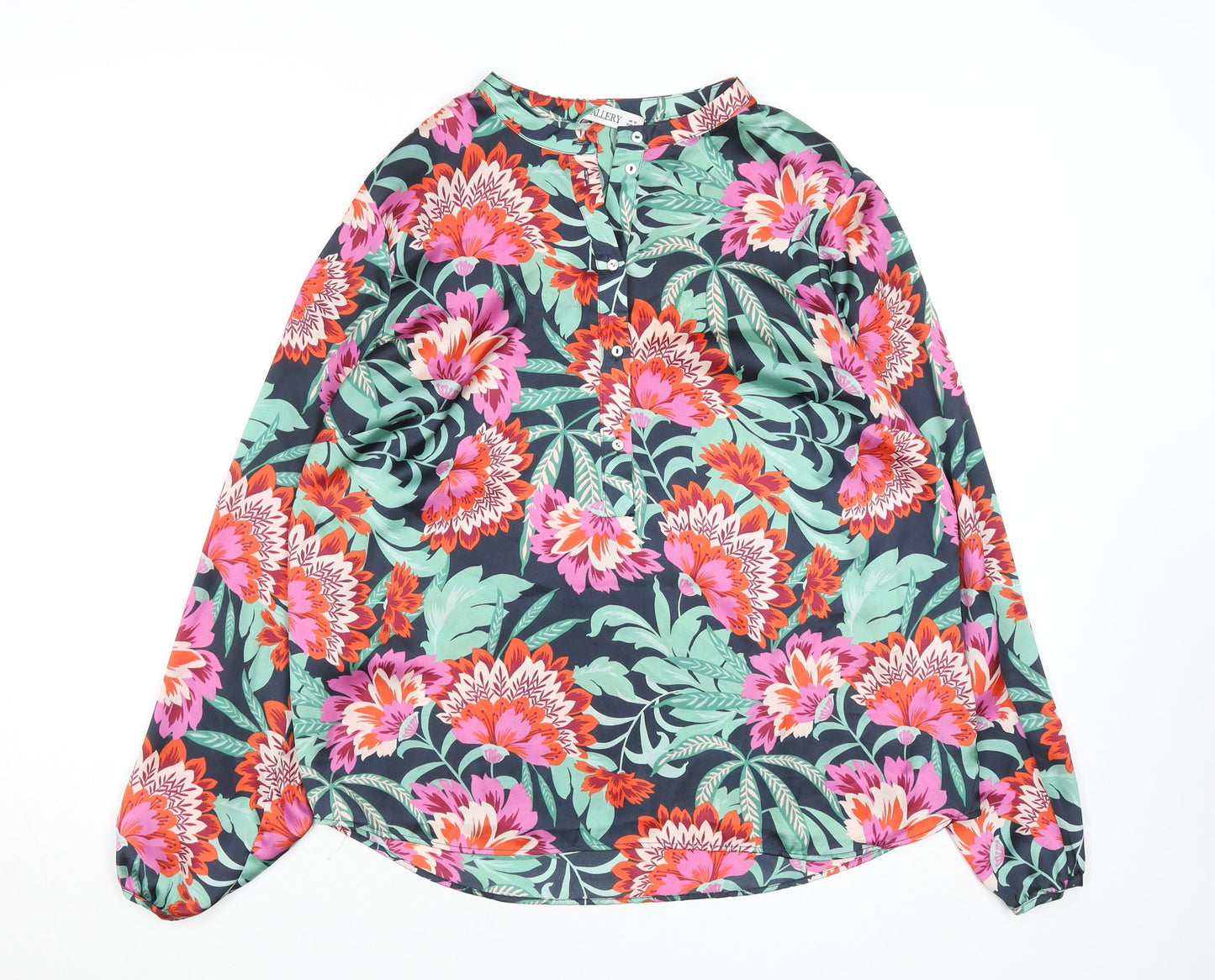 Womens UK Size 12 Gallery Multicoloured Tunic Blouse