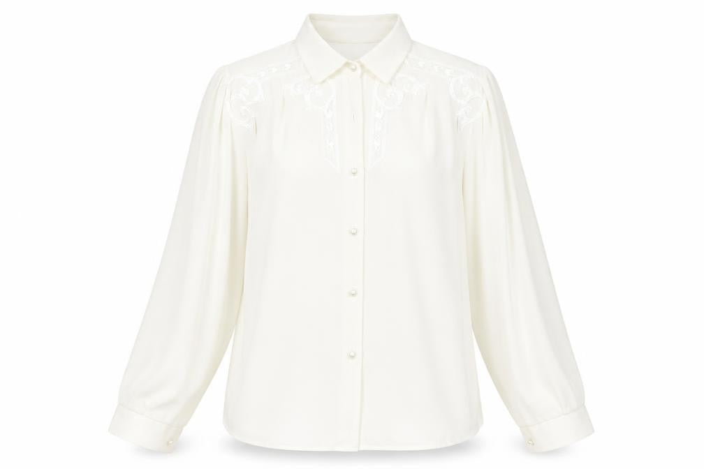 Womens UK Size S Rafale London Ivory Classic Blouse