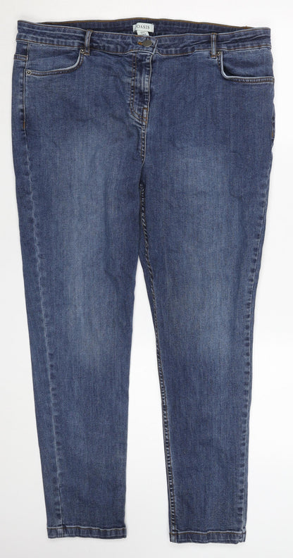 Oasis Women Blue Skinny Jeans Size 20 Plus Stretch Denim