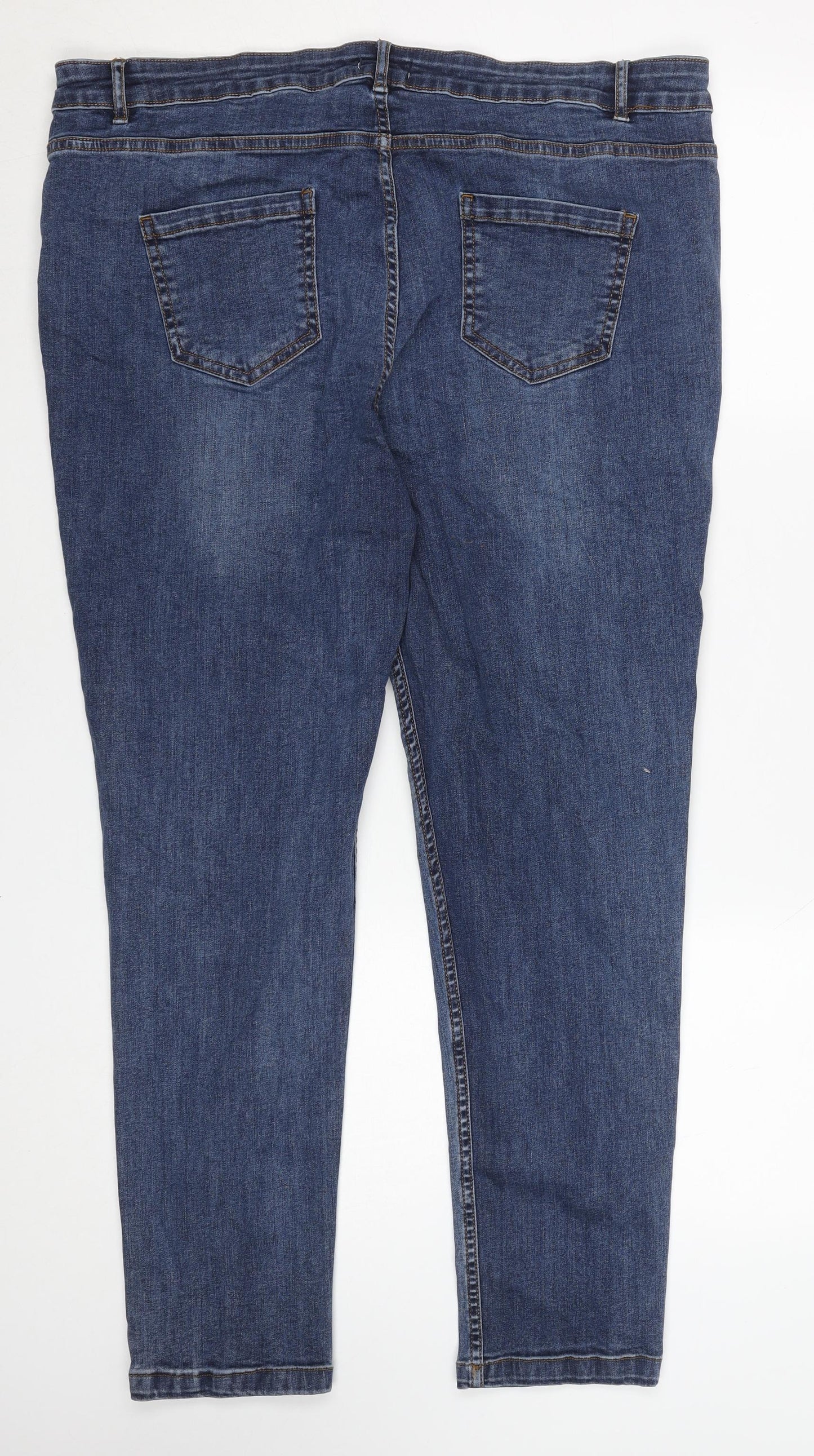 Oasis Women Blue Skinny Jeans Size 20 Plus Stretch Denim