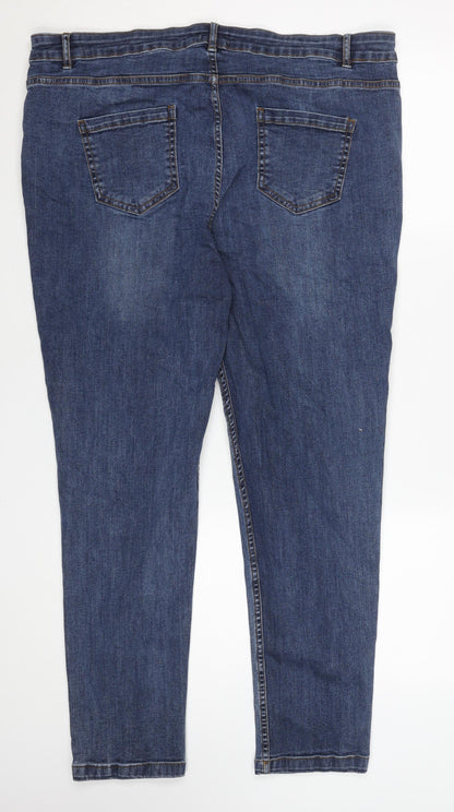 Oasis Women Blue Skinny Jeans Size 20 Plus Stretch Denim