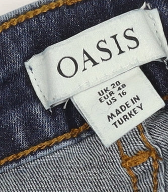 Oasis Women Blue Skinny Jeans Size 20 Plus Stretch Denim