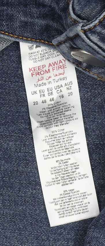 Oasis Women Blue Skinny Jeans Size 20 Plus Stretch Denim