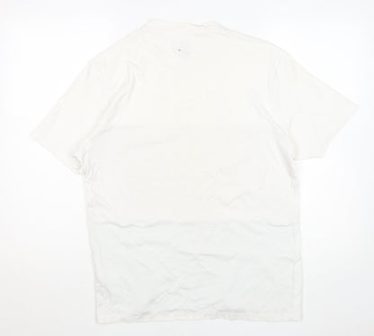 River Island Men's Multicoloured Colourblock Cotton Crew Neck T-Shirt M