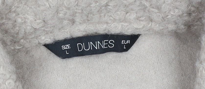 Dunnes Womens Beige Fleece Button Waistcoat L Sleeveless Casual