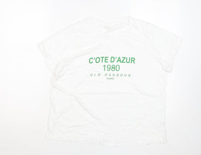 Mens UK Size L Dunnes Stores White  T-Shirt