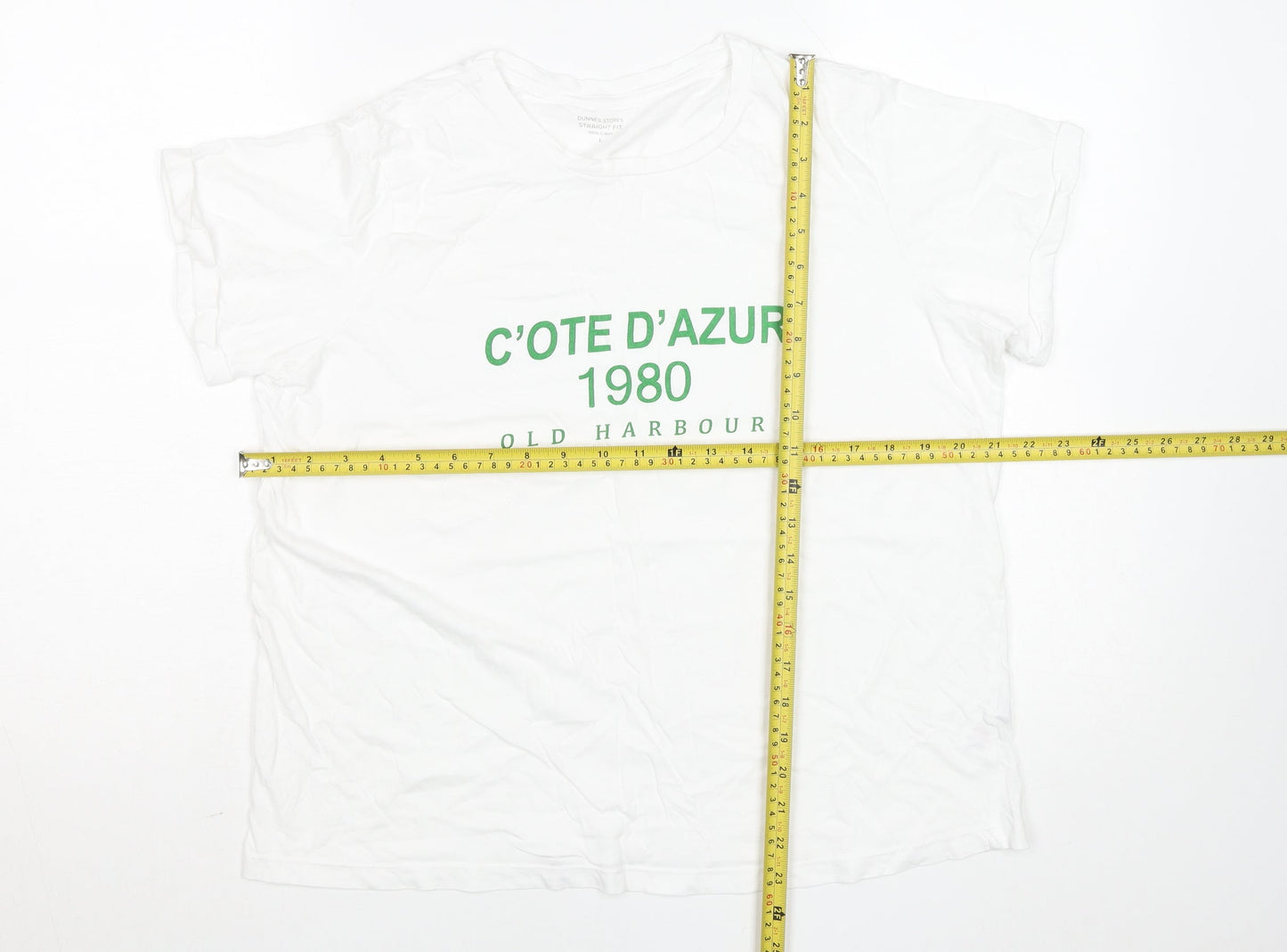 Mens UK Size L Dunnes Stores White  T-Shirt