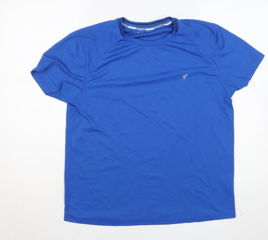 Mens UK Size XL Workout Blue Gym & TrainingRunning & JoggingWalking T-Shirt
