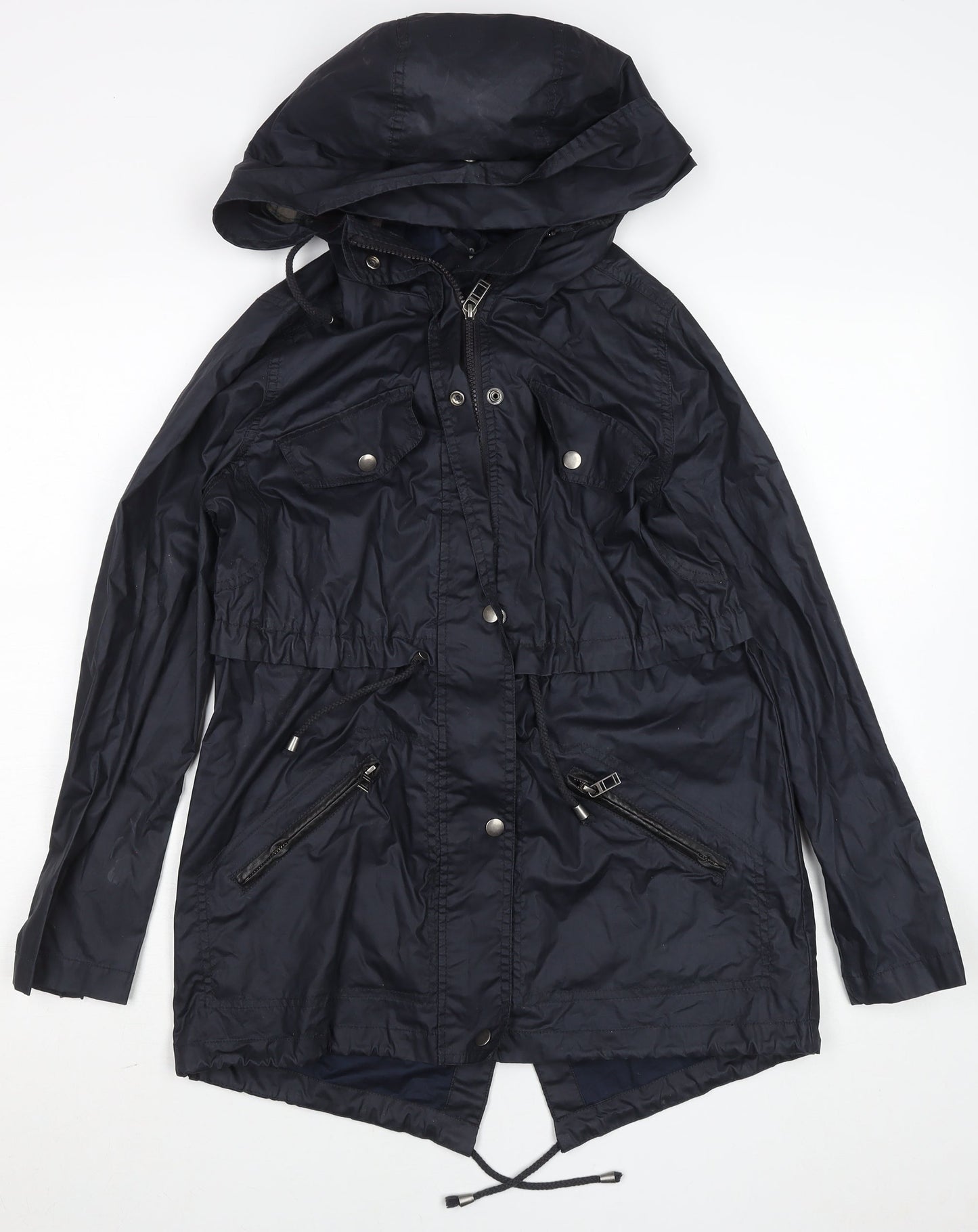 Womens UK Size 6 Atmosphere Black Parka Coat