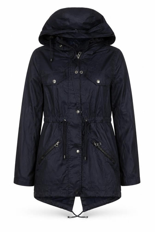 Womens UK Size 6 Atmosphere Black Parka Coat