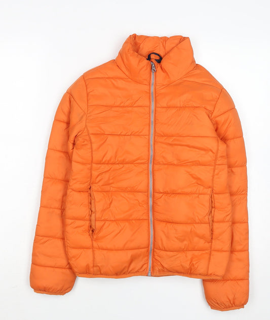 Boys UK Size 11 Years Pepperts Orange Puffer Jacket