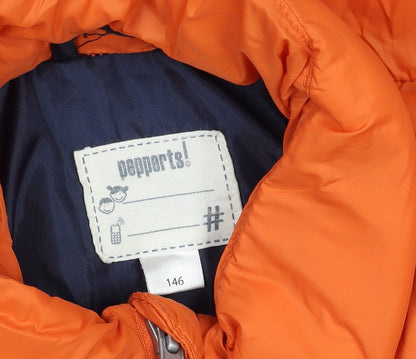 Boys UK Size 11 Years Pepperts Orange Puffer Jacket