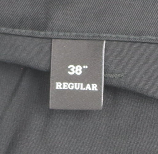 Trojan Men's Black 38 Regular Workwear Pleated Trousers