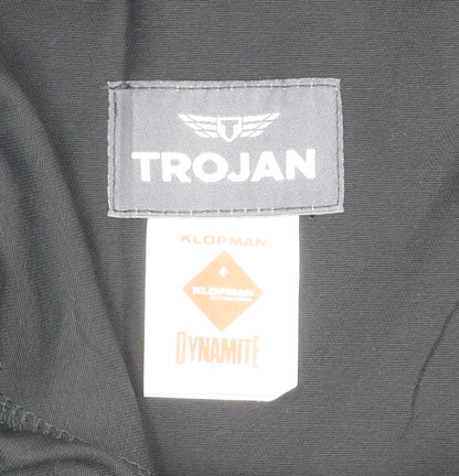 Trojan Men's Black 38 Regular Workwear Pleated Trousers