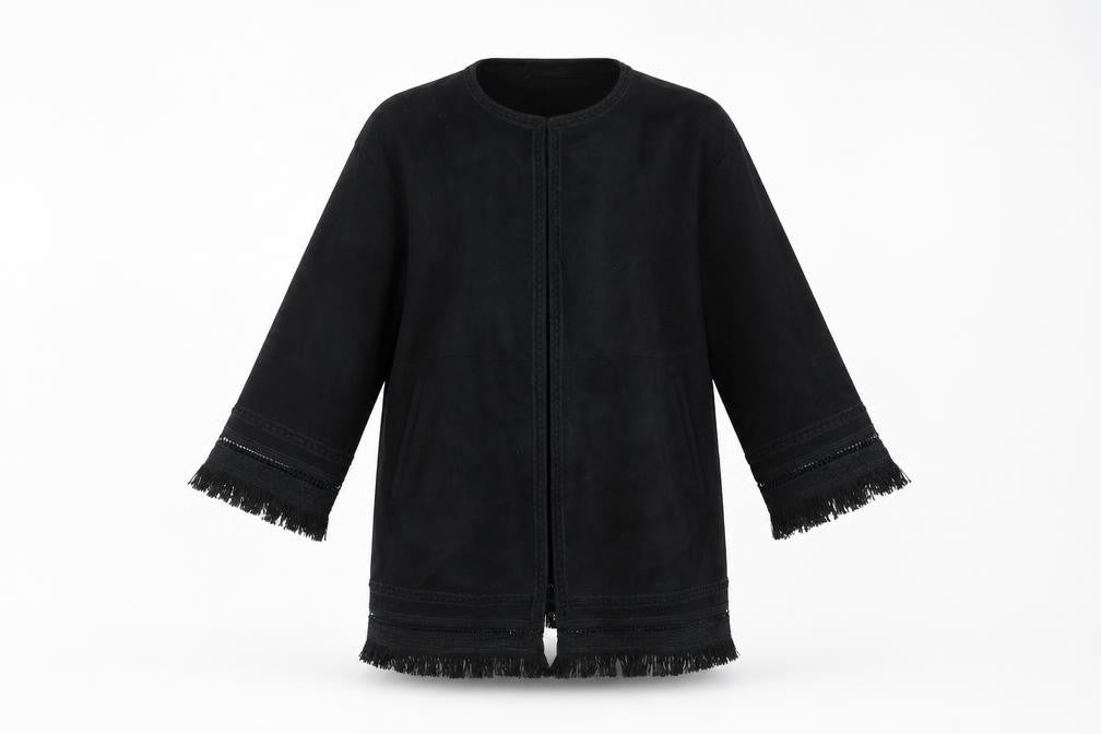 Womens UK Size XS Zara Black Overcoat