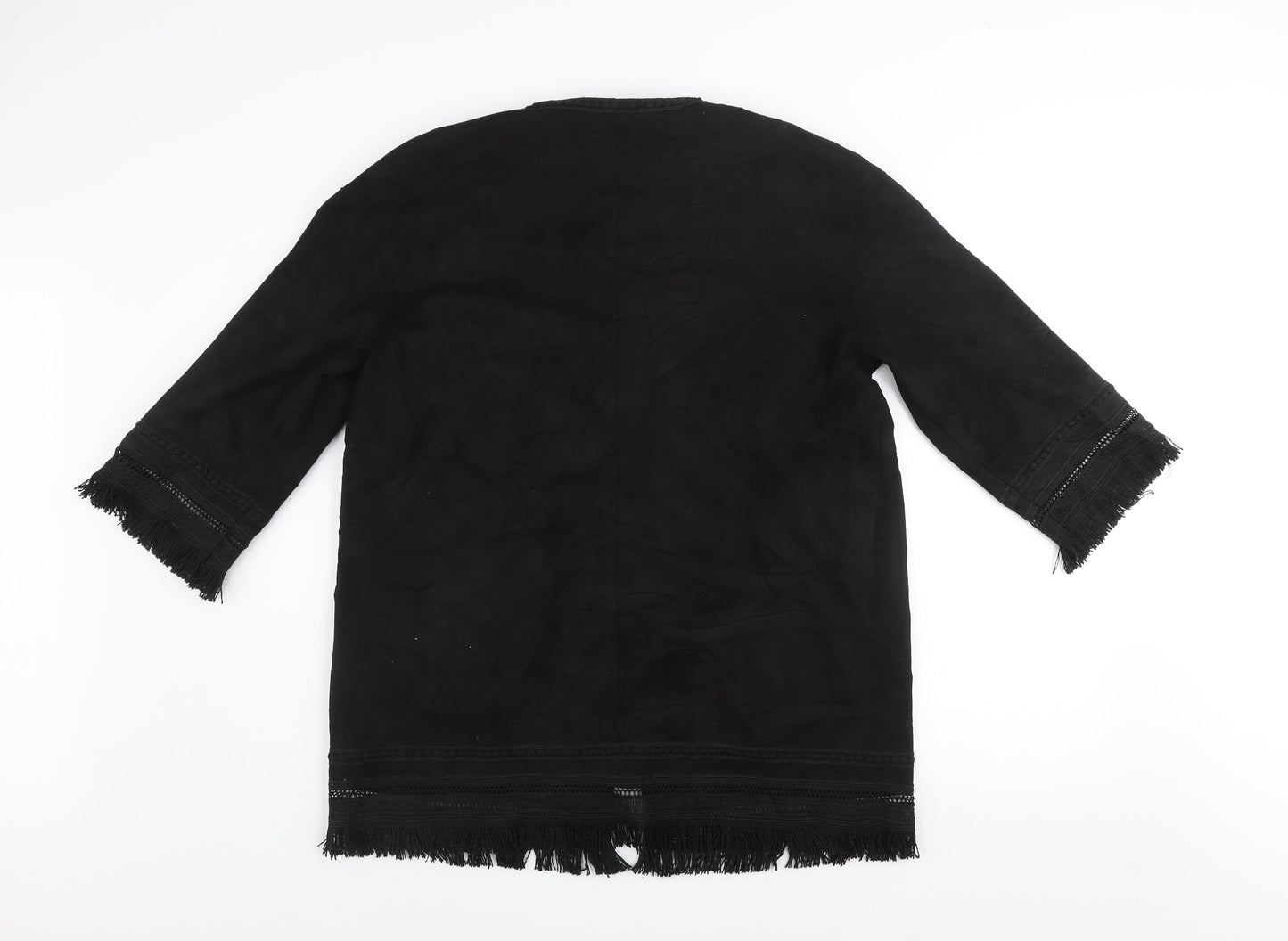 Womens UK Size XS Zara Black Overcoat