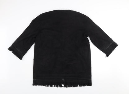 Womens UK Size XS Zara Black Overcoat