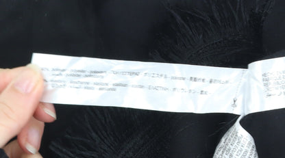 Womens UK Size XS Zara Black Overcoat