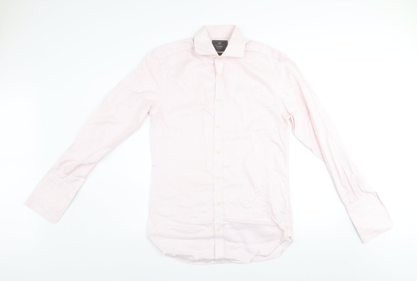 Mens UK Collar Size 14.5 Marks and Spencer Smart Pink  Dress Shirt
