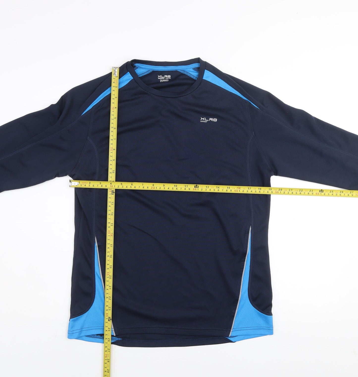 Dunnes Stores XLR8 Men's Blue Long Sleeve Athletic Running Top Size M