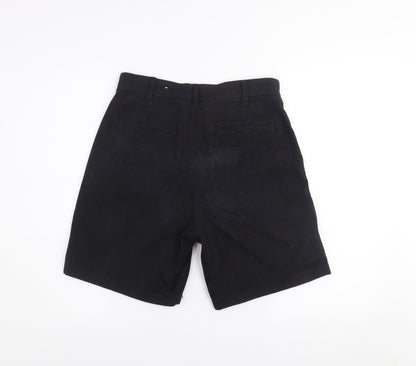 Zara Womens Black Chino Shorts Size 8 Regular Fit