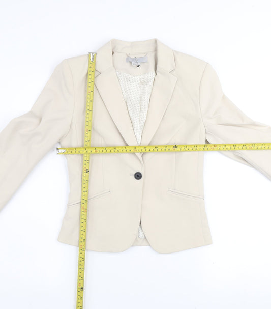 Womens UK Size 4 H&M Regular Beige Blazer