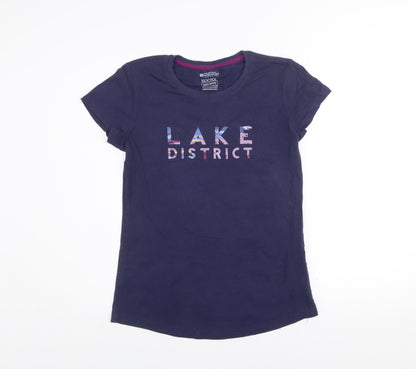 Mountain Warehouse Womens Blue Crew Neck Quick Dry T-Shirt UK 8