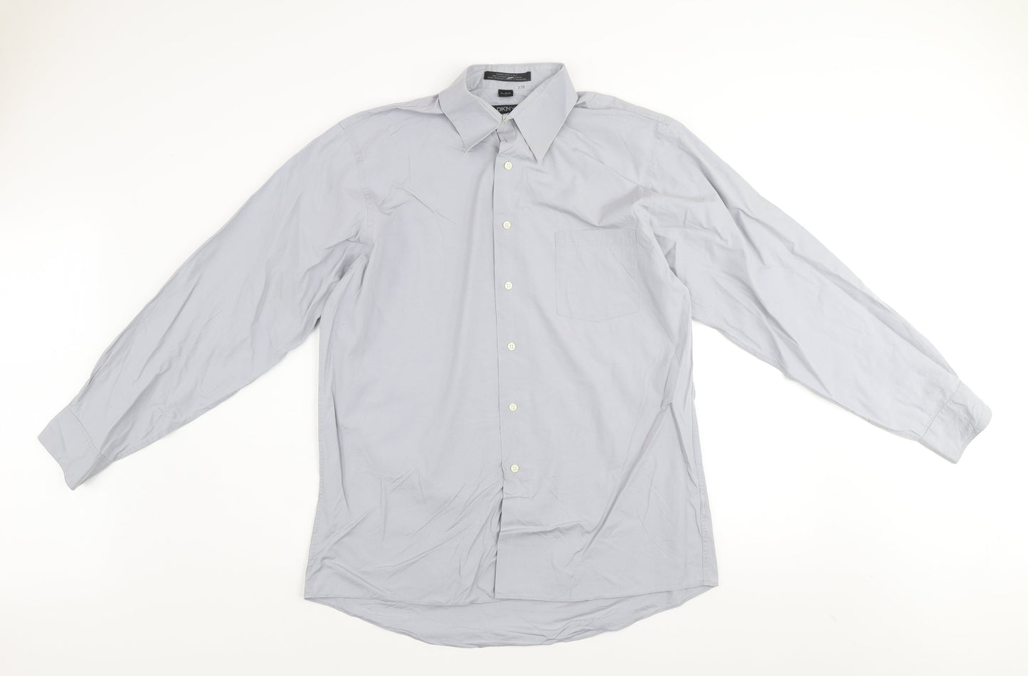 Mens UK Collar Size L DKNY Smart Grey  Dress Shirt